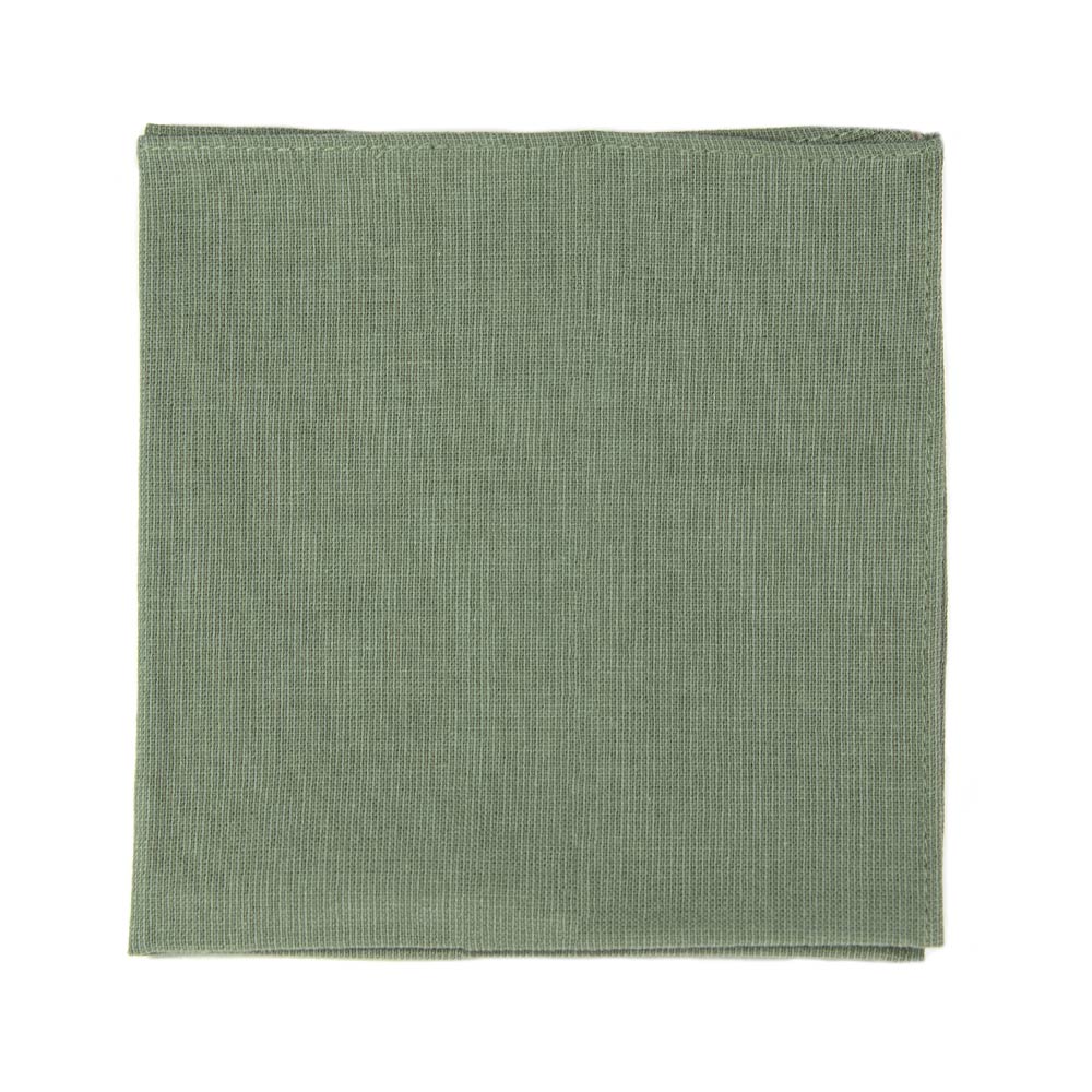 Sage Pocket Square. Solid sage green textured fabric.