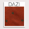 Autumn Dots Fabric Swatch Sample. 3" x 4" fabric sample on cardstock. Rust orange background with sage green dots. 