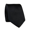 Solid Black Satin Tie.