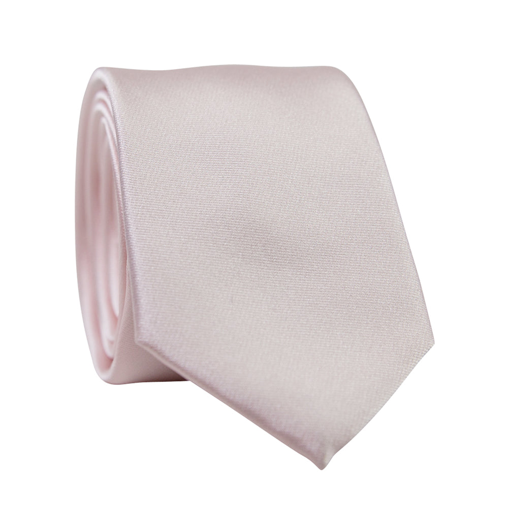 Solid Blush Satin Tie.