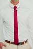 Solid Burgundy Satin Tie
