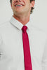Solid Burgundy Satin Tie