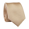 DAZI Champagne Solid Polyester Satin Tie