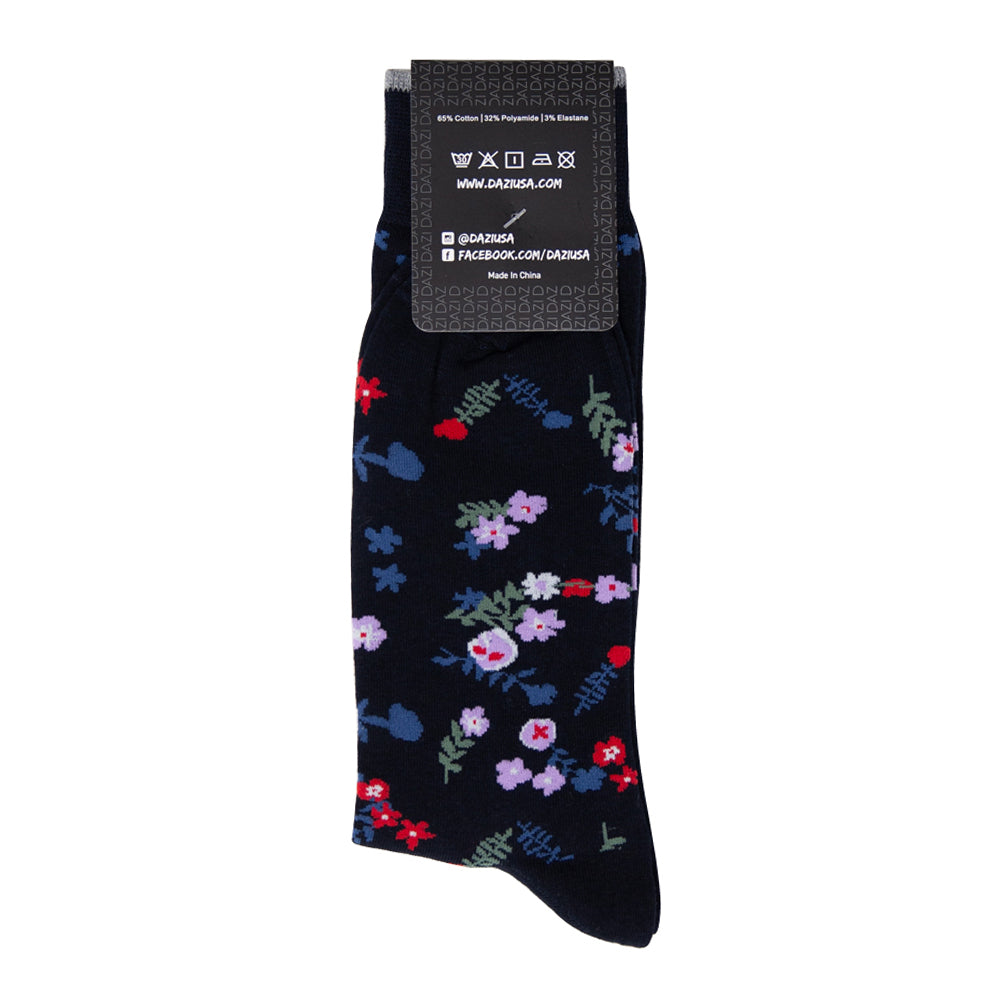DAZI Dress Socks - Abyss Floral Dress Socks