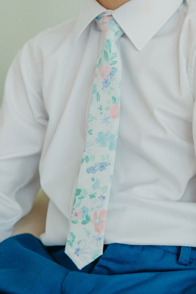 Blue Freesia Boys Tie