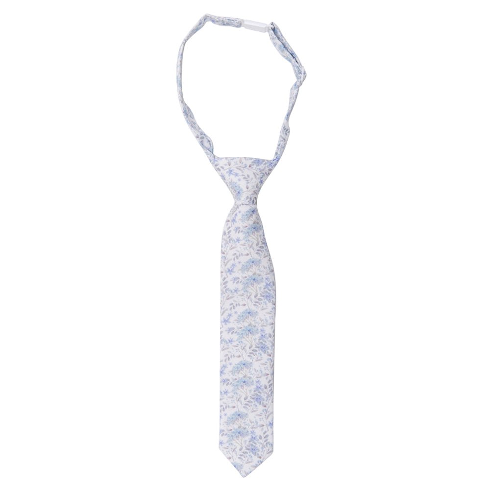 DAZI Bluebell Boys Tie. Pre-Tied Necktie on adjustable neck strap with clasp.