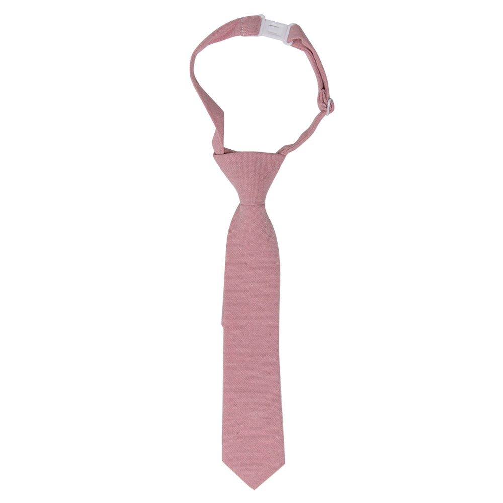 DAZI Blush Boy Tie. Pre-Tied Necktie on adjustable neck strap with clasp.