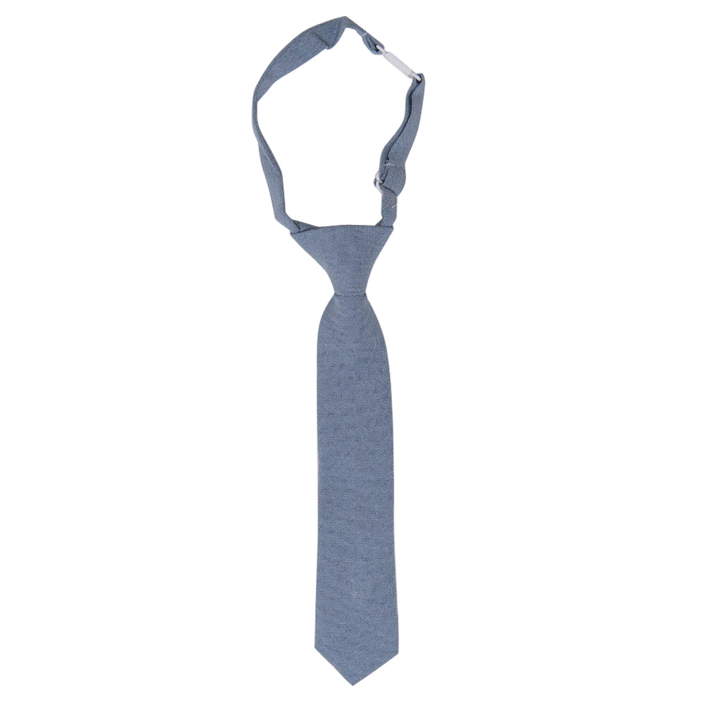 DAZI Dusty Boy Tie. Pre-Tied Necktie on adjustable neck strap with clasp.