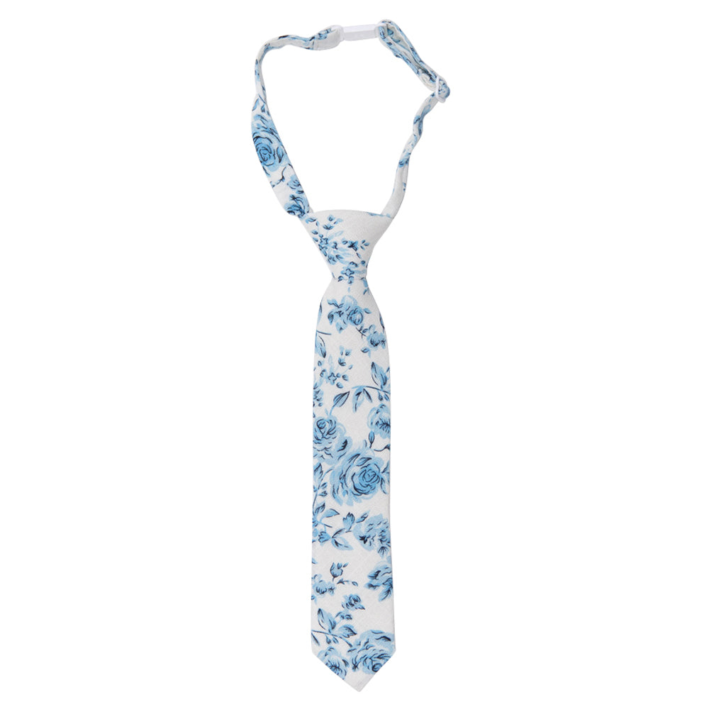 DAZI French Garden Boys Tie. Pre-Tied Necktie on adjustable neck strap with clasp.
