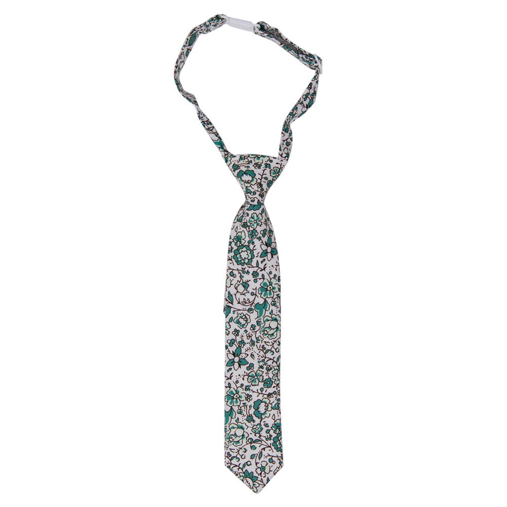 DAZI Hidden Garden Boy Tie. Pre-Tied Necktie on adjustable neck strap with clasp.