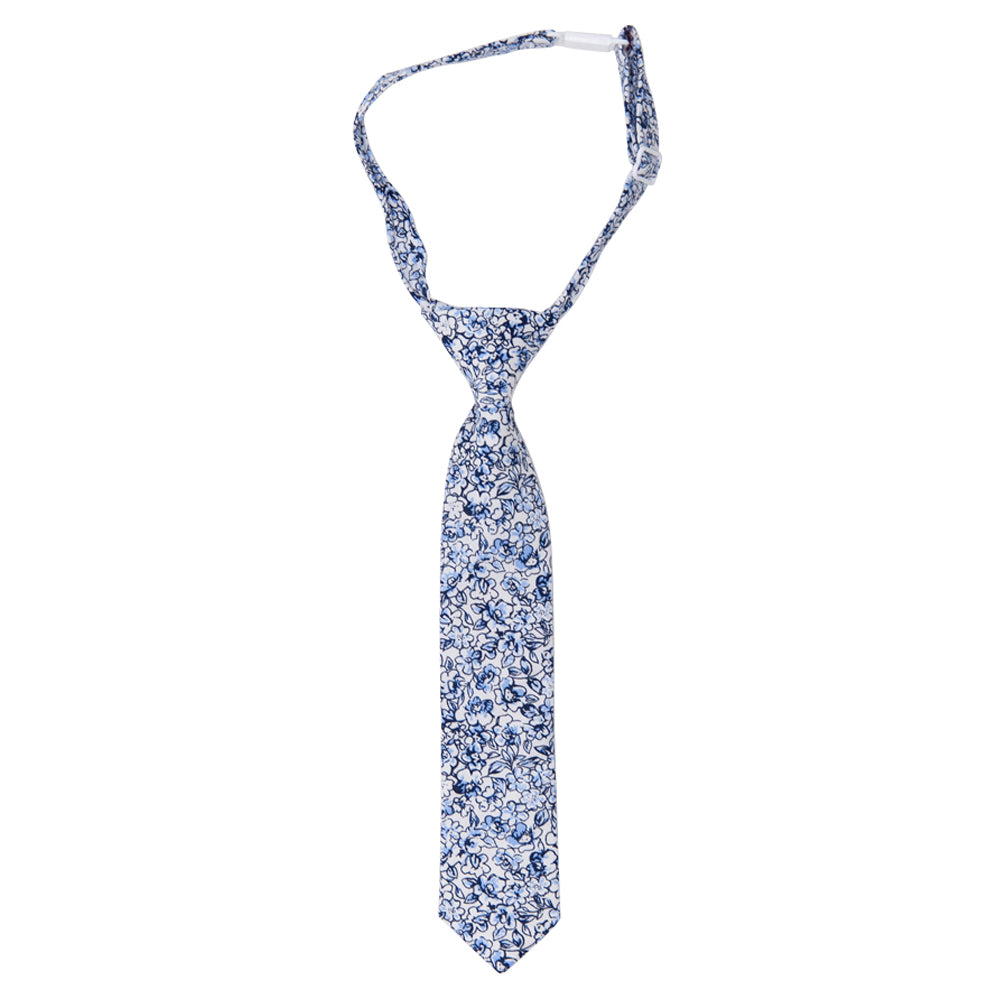 DAZI Powder Boys Tie. Pre-Tied Necktie on adjustable neck strap with clasp.