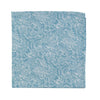 Riptide Pocket Square. Light blue background with white ocean wave pattern throughout.