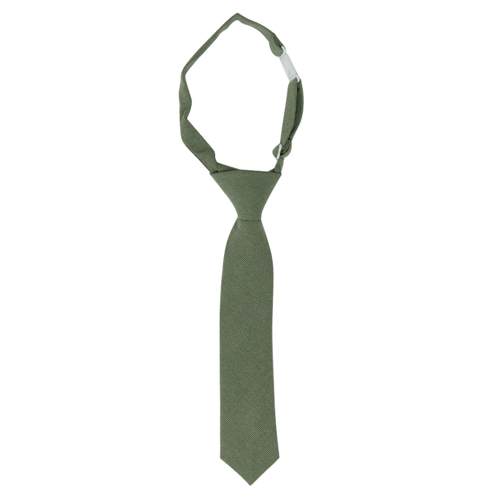 DAZI Sage Boy Tie. Pre-Tied Necktie on adjustable neck strap with clasp.