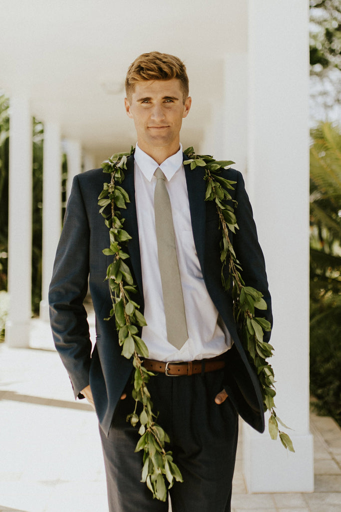 DAZI - Sage - Solid Skinny Tie DAZI - Sage - Solid Skinny Tie