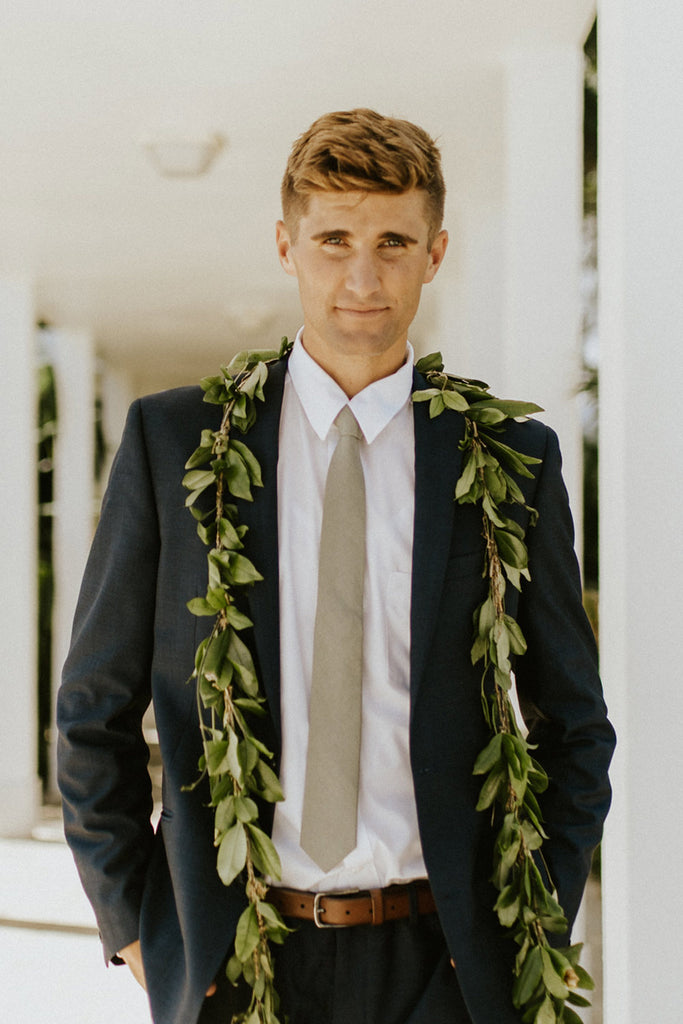 DAZI - Sage - Solid Skinny Tie DAZI - Sage - Solid Skinny Tie