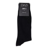 DAZI Dress Socks - Solid Shadow Black Ribbed Dress Socks