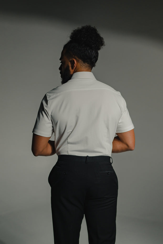 DAZI White Dress Shirt - Short Sleeve DAZI White Dress Shirt - Short Sleeve
