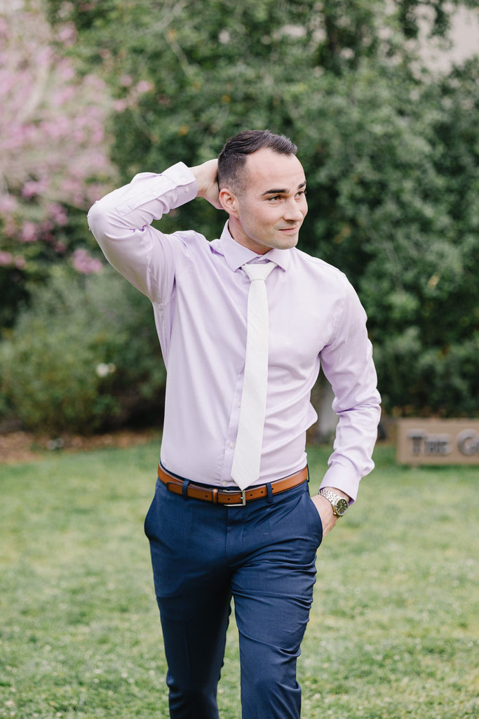 blue dress shirt white tie Men's Blue Cotton Prince of Wales Check Classic Fit Winchester Formal Shirt With Double Cuffs