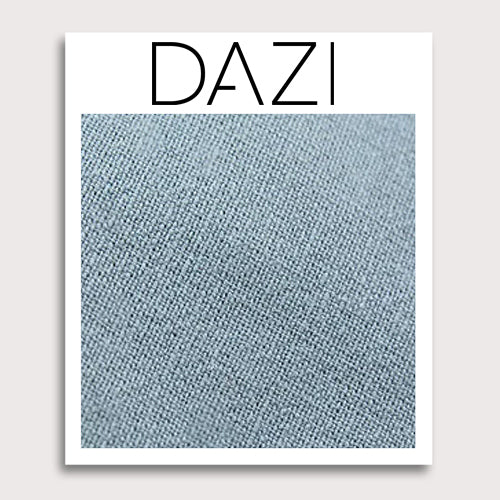 Dusty Fabric Swatch Sample. 3" x 4" fabric sample on cardstock. Solid light blue textured fabric.