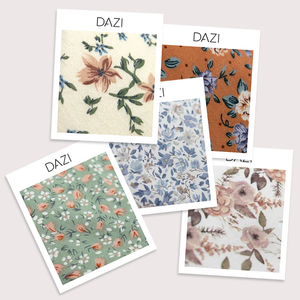 Fabric Swatch Bundle with Sugar Blossom, Quicksand Roses, Western, Scorpion Grass and Calla Lily. 
