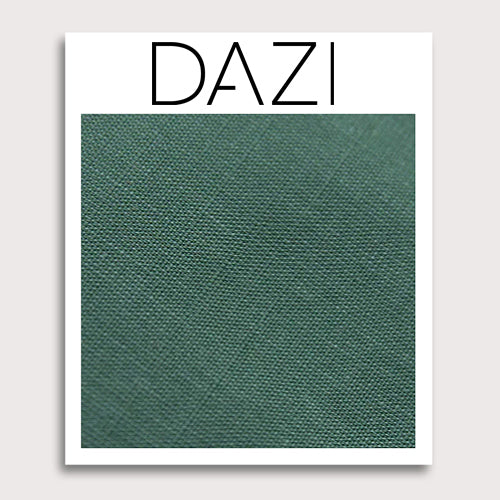 Forest Fabric Swatch Sample. 3" x 4" fabric sample on cardstock. Solid forest green textured fabric.