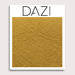 DAZI Golden Fabric Swatch Sample. 3" x 4" fabric sample on cardstock.