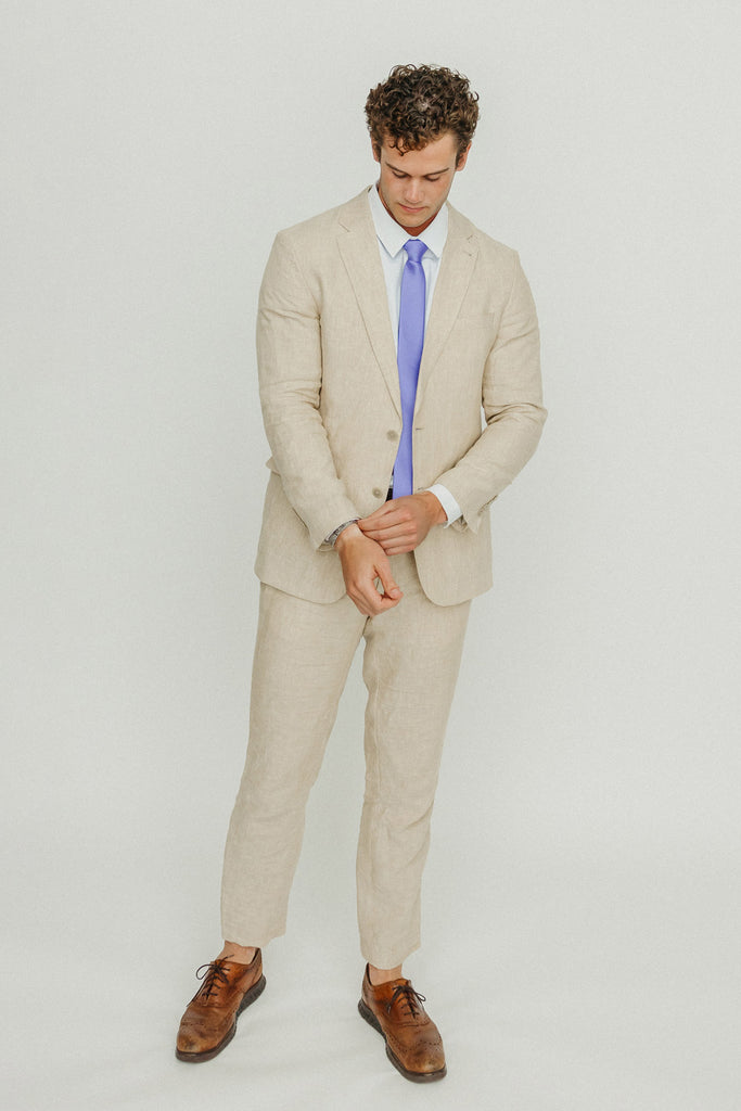 Solid Lavender Satin Tie