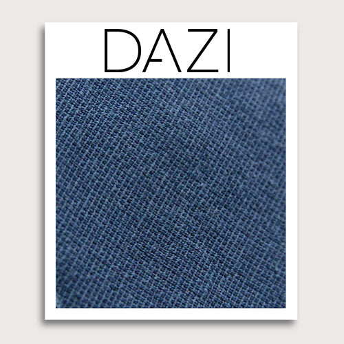 Navy Fabric Swatch Sample. 3" x 4" fabric sample on cardstock. Textured solid navy blue fabric.