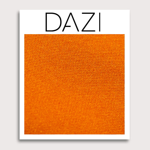 Solid Orange Satin Fabric Swatch Sample. 3" x 4" fabric sample on cardstock.