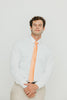 Solid Peach Satin Tie