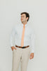 Solid Peach Satin Tie