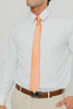 Solid Peach Satin Tie