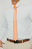 Solid Peach Satin Tie