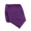 DAZI Plum Solid Polyester Satin Tie