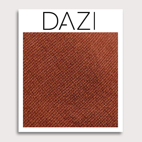 Rust Fabric Swatch Sample. 3" x 4" fabric sample on cardstock. Solid burnt red/orange textured fabric.