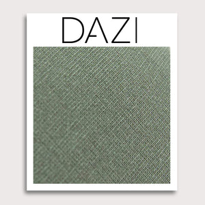 Sage Fabric Swatch Sample. 3" x 4" fabric sample on cardstock. Solid sage green textured fabric.