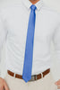 Solid Steel Blue Satin Tie