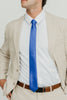 Solid Steel Blue Satin Tie