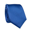 Solid Steel Blue Satin Tie.