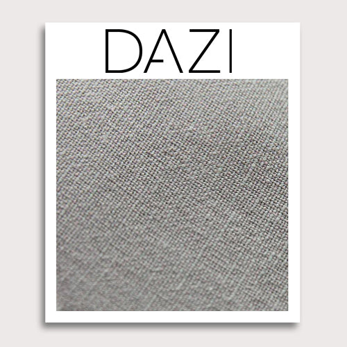 Stone Fabric Swatch Sample. 3" x 4" fabric sample on cardstock. Solid light gray textured fabric.