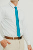 Solid Teal Satin Tie