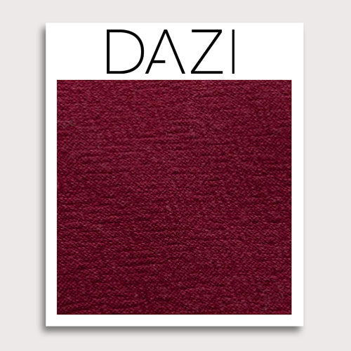 DAZI Wine Fabric Swatch Sample. 3" x 4" fabric sample on cardstock.