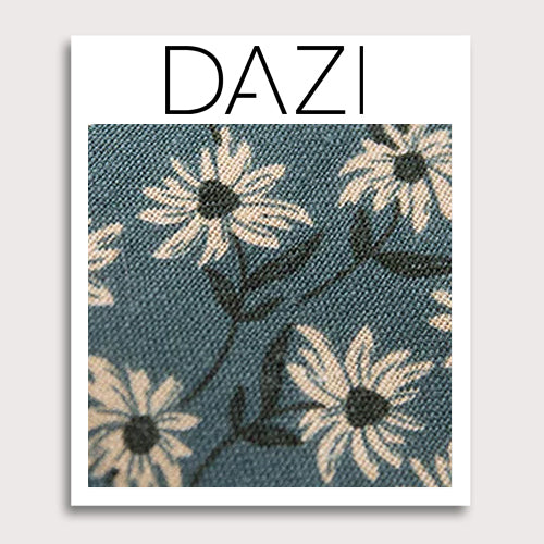 Winter Garden Fabric Swatch Sample. 3" x 4" fabric sample on cardstock. Sage dusty green background with offwhite cream sunflowers and dark green centers and leaves and stems.