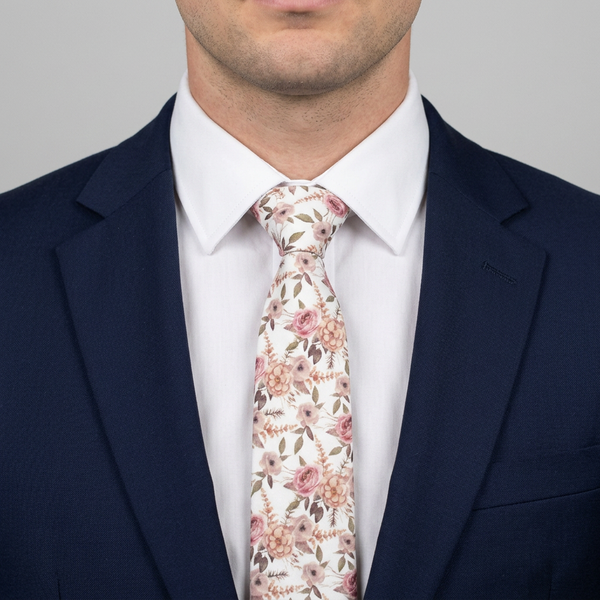 DAZI - Quicksand Roses - Floral Skinny Tie