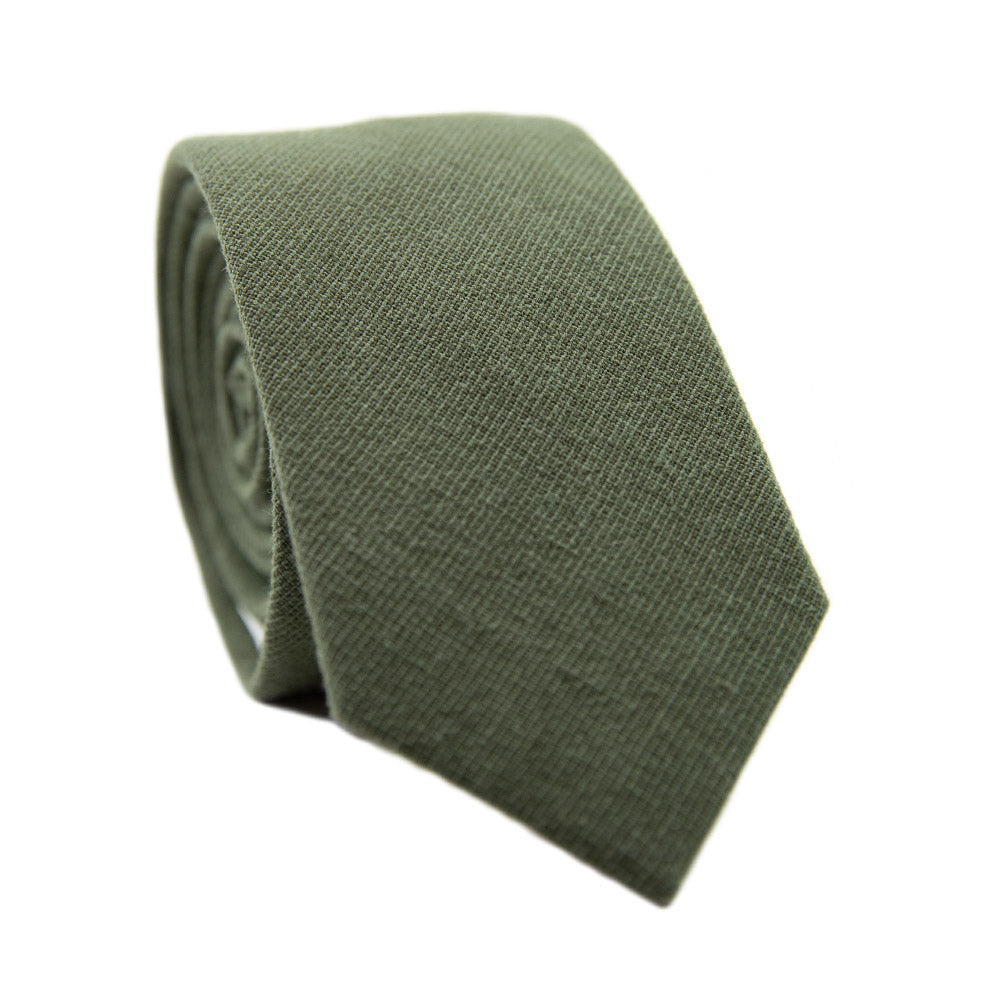 DAZI - Jungle - Solid Green Skinny Tie
