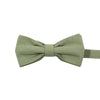 Light Sage Pre-Tied Bow Tie. Solid light sage green textured fabric.