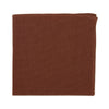 Rust Pocket Square. Solid burnt red/orange textured fabric.