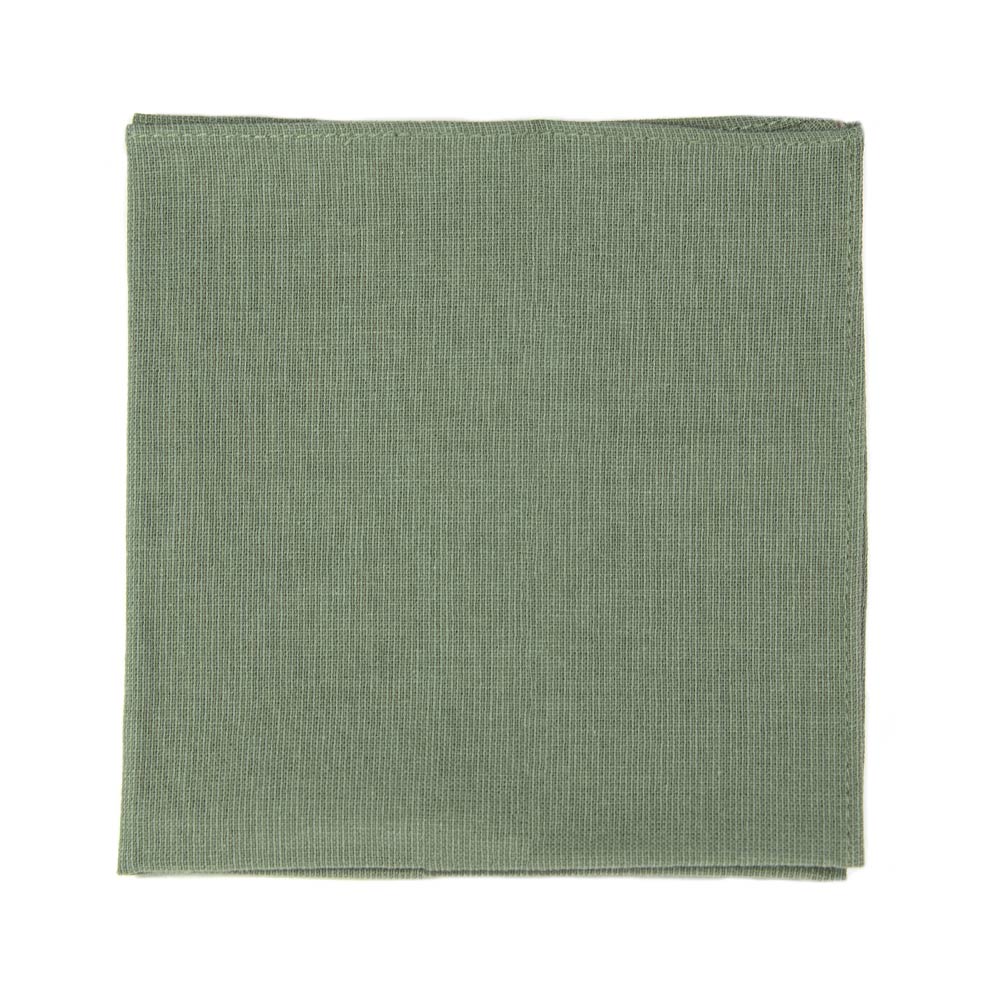 Sage Pocket Square. Solid sage green textured fabric.