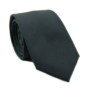 Shadow Skinny Tie. Solid black fabric.